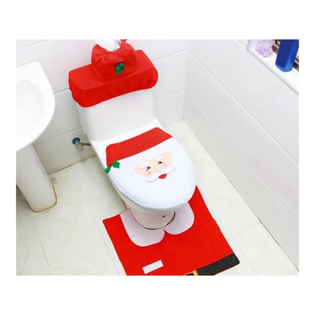 Set bagno Natale Tappetino Toilette
