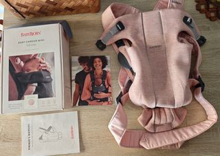 Mochila Portabebés BabyBjörn Mini Soft Jersey Rosa