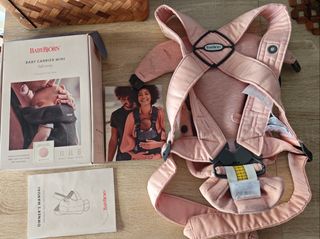Mochila Portabebés BabyBjörn Mini Soft Jersey Rosa