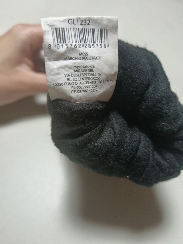 Guanti senza dita donna grigio e bianco