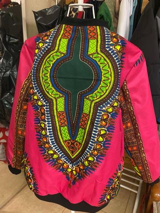 Chaqueta Bomber Estampada Rosa