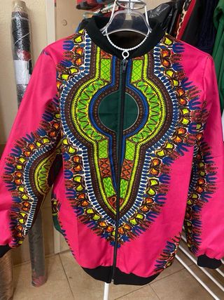 Chaqueta Bomber Estampada Rosa