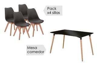 ✅MESA DINAMARCA Y 4 SILLAS MOD. MALMO