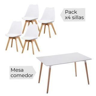 ✅MESA DINAMARCA Y 4 SILLAS MOD. MALMO