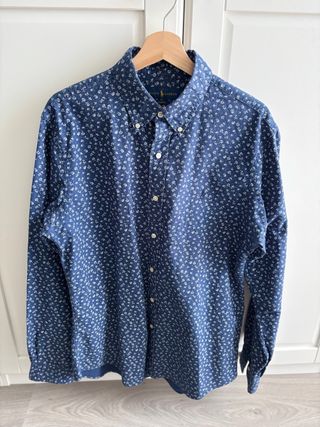 Camisa Polo Ralph Lauren Estampada Azul