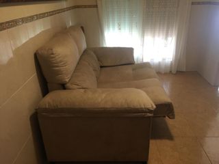 Sofá 2 plazas reclinable beige
