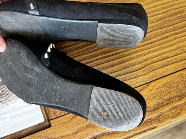 Bailarinas Zara ante con tachas negras