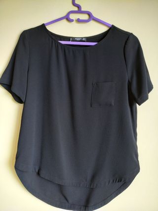 Blusa Mango Negra Talla S