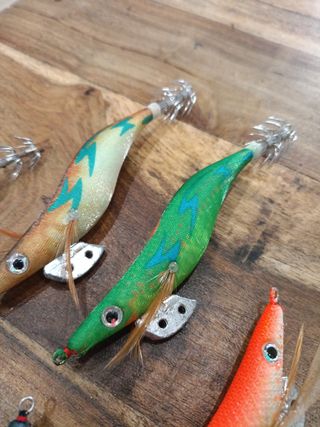 Señuelos Choco calamar Pesca Spinning caña carrete