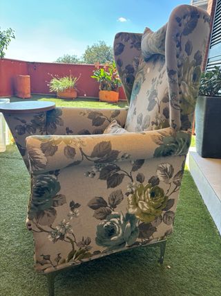 Sillón orejero beige/verde
diseño propio a medida