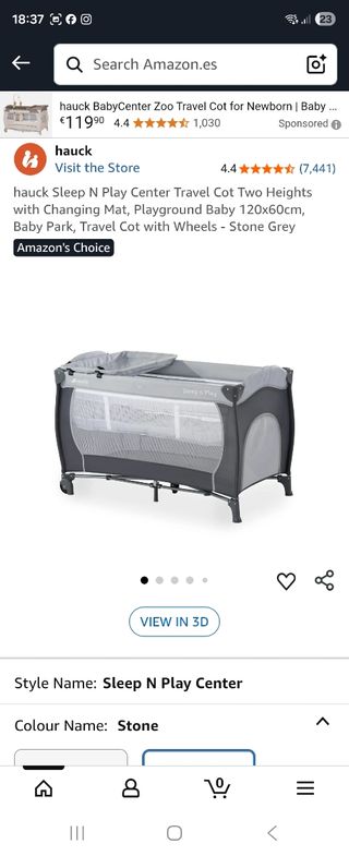 Parque cuna Hauck Sleep N Play Center Stone