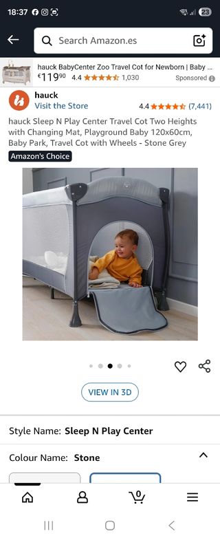 Parque cuna Hauck Sleep N Play Center Stone