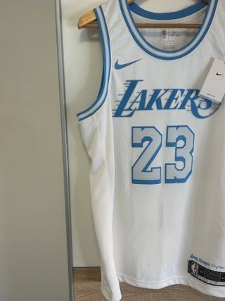 Camiseta Nike Lakers 23 Lebron James Talla L