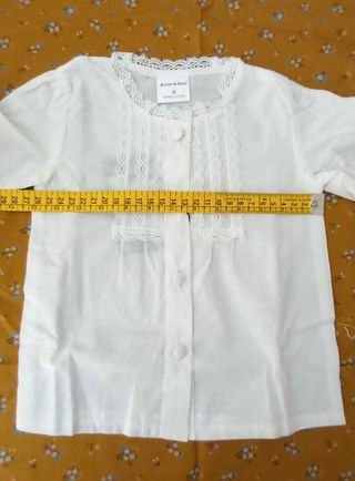Camisa regional niña T0 color beige.
