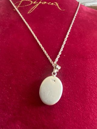 Collana vintage in argento e corallo fossile