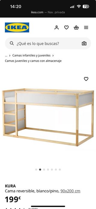 Oportunidad!!! Cama KURA IKEA Reversible nueva 