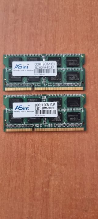 2x 2GB DDRIII 1333MHz ASint RAM