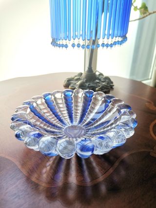 Cenicero Vintage Walther Glass Azul