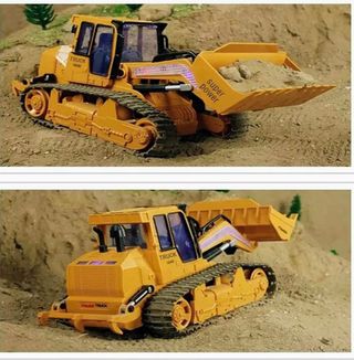 Escavatore RC ruspa rotta, senza telecomando