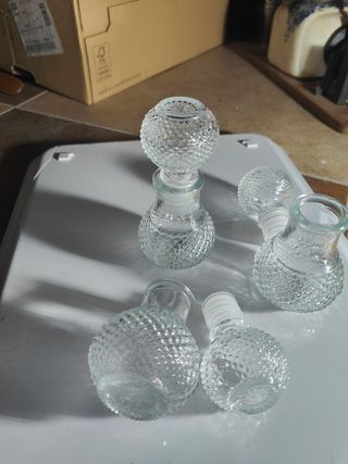 Set 3 Boccette Profumo colonia Vetro  vintage anni