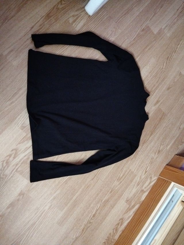 Camiseta interior manga larga negra