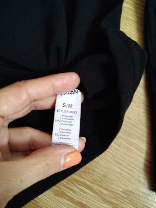 Camiseta interior manga larga negra