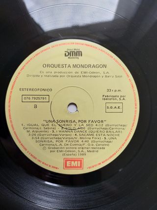 Vinilo Orquesta Mondragón