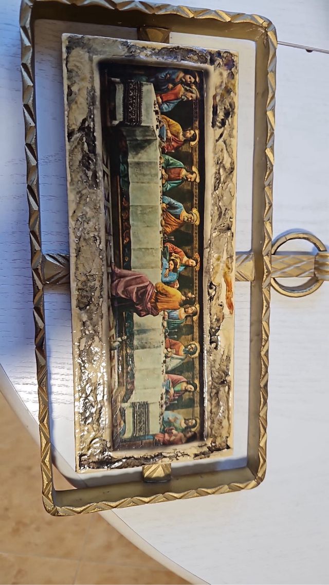 L'Ultima Cena dipinto in bronzo