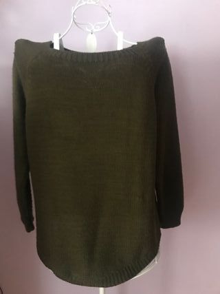 Jersey dibujo mujer talla M verde