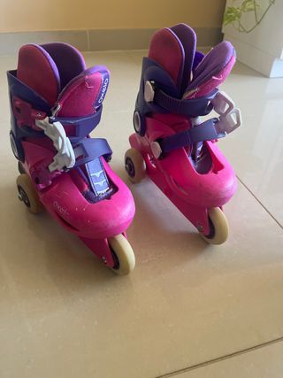 Patines Oxelo Talla 26-28 Rosa y Morado