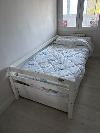 Cama nido 90 + cajón extraíble. 