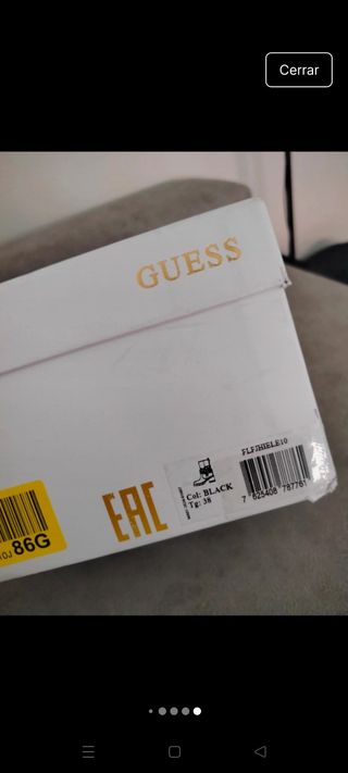 Botas Guess Tacon Talla 38 Negras Doradas