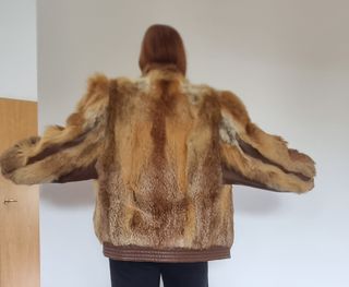 Bomber Piel Zorro Beige/Marrón