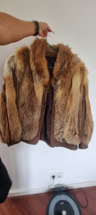 Bomber Piel Zorro Beige/Marrón