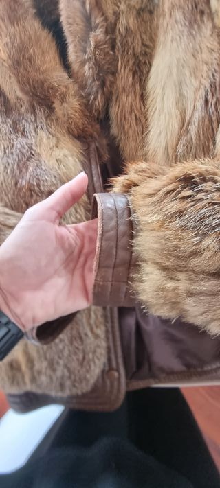 Bomber Piel Zorro Beige/Marrón