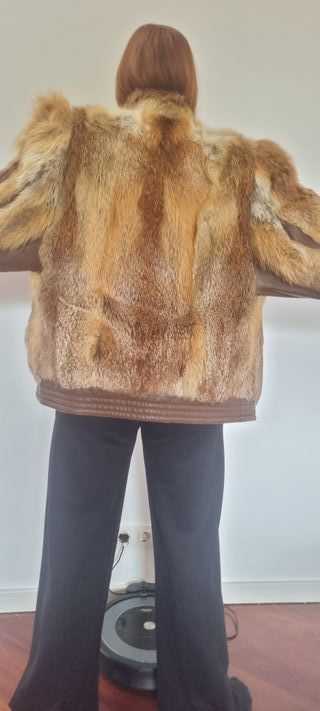Bomber Piel Zorro Beige/Marrón