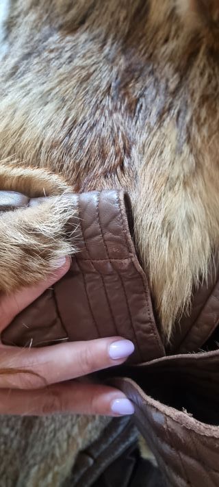 Bomber Piel Zorro Beige/Marrón