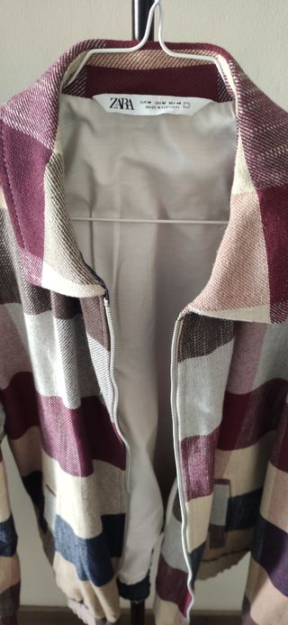 Chaqueta Zara Cuadros Talla M