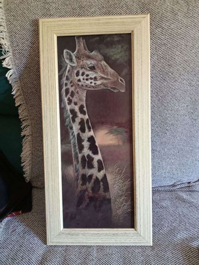 Cuadro Jirafa estilo safari