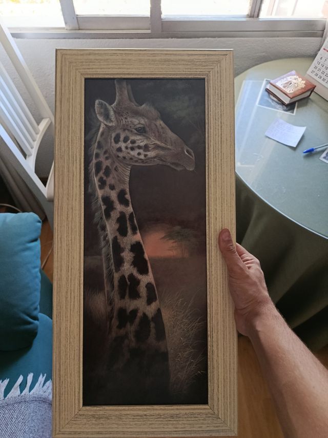 Cuadro Jirafa estilo safari