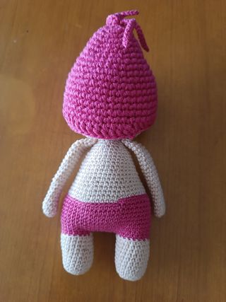 Amigurumi bebé rosa gorro y ropa