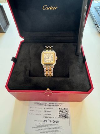 Cartier Panthère Acero y Oro Talla Mediana