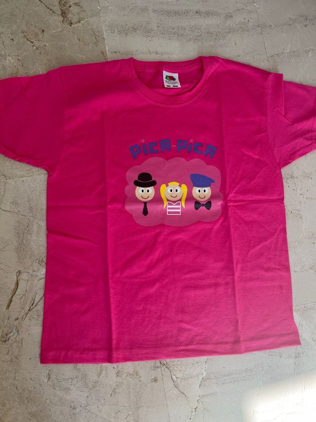 Camiseta Pica Pica rosa Talla 7-8