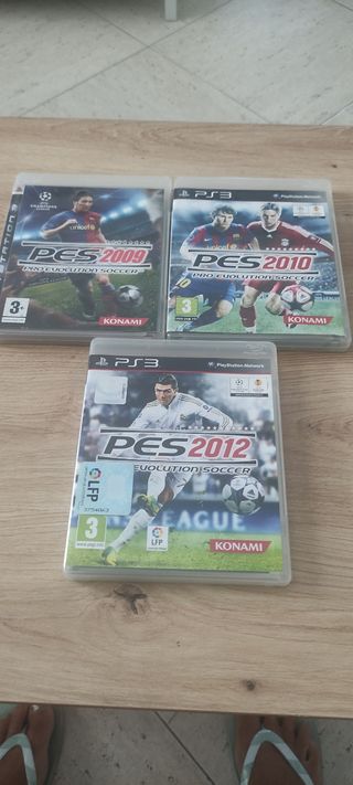 Lote 3 Juegos PS3: PES 2009, 2010, 2012
