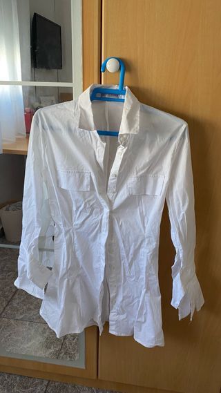 Camisa larga mujer blanca
