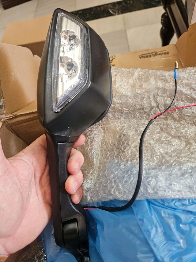 Coppia di specchietti retrovisori da moto Kawasaki LED integrati