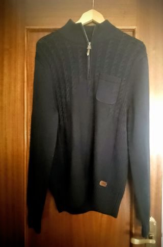 Jersey Hilo Gordo Negro Talla M