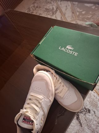 Zapatillas Lacoste Beige/Blanco Nuevas