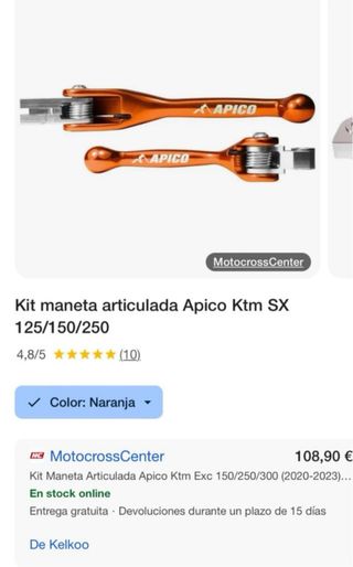 Manetas Apico KTM GasGas Husqvarna Naranja