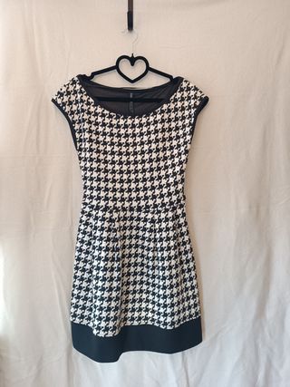 Vestido estampado blanco y negro